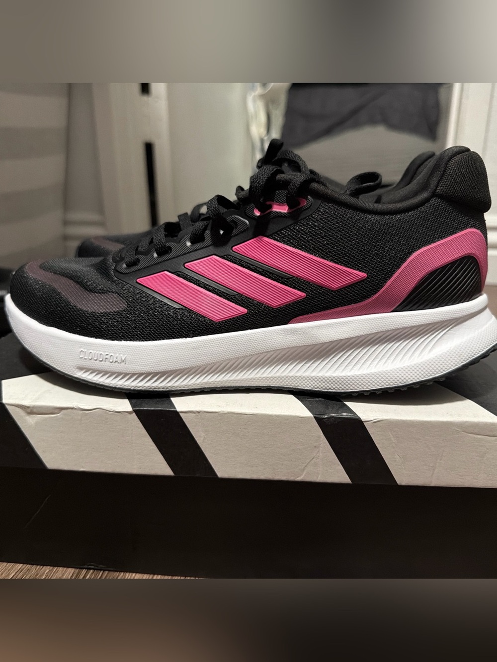 adidas Women's Black & Pink Running Sneakers